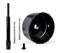 DECKRKAT 4-3/4" Concrete Hole Saw Kit,Electroplated Black Quenching Tech,Heavy-Duty Thickened Alloy Teeth,SDS Plus Shank & 2 Center Bits for Concrete,Brick,Stone...