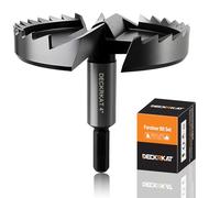 DECKRKAT 4" Forstner Drill Bits - Smooth Flat Bottom Drill Bits for Wood, Hard & Soft Wood Drilling, Hex Shank Fits Drills/Drill Presses.