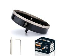 DECKRKAT 6-1/4"Diamond Hole-Saw Bits with Pilot Drill Bit - 6-1/4"Diamond Tipped Tile Hole Saws with Guiding Bit Accurate Drilling for Porcelain Tile Ceramic Pottery Granite Stone Glass Bottles 160mm
