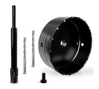 DECKRKAT 6-5/16" Concrete Hole Saw Kit,Electroplated Black Quenching Tech,Heavy-Duty Thickened Alloy Teeth,SDS Plus Shank & 2 Center Bits for Concrete,Brick,Stone...