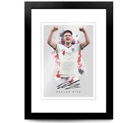 Declan Rice Arsenal Signed Photo Poster A4/A3 Print Picture Display Framed Autograph Memorabilia for Football Fans Gift England (England, Grey A4 framed & mounted)