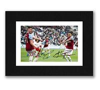 DECLAN RICE & JESSE LINGARD Signed Mounted Photo Print Pre Printed Signature West Ham - Autograph Gift, Ready To Be Framed, 8 x 6 Inches - 203.2 x 152.4 mm