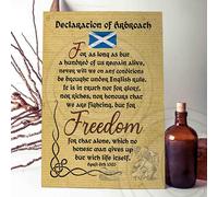 Declaration Of Arbroath Sign, Scotland gift, 6 April 1320, Scotland, Scottish Plaque Wooden Sign