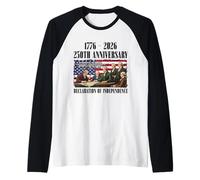Declaration of Independence 250th Anniversary Founders 1776 Raglan Baseball Tee