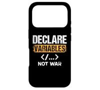 Declare Variables not war by Artificial intelligence Case for iPhone 17 Pro