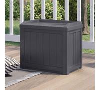 decluttered reinforced resin garden 83l storage box in cyberspace grey