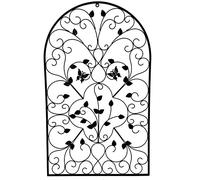 Deco 79 34196 Metal Wall Art Arch Butterfly Scrolled Medallion Plaque Indoor Outdoor Home Decoration 31" Wide x 19"
