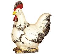 Deco 79 58222 Polished Stone Rooster Statue, 10 by 12-Inch