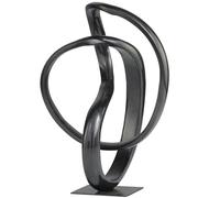 Deco 79 Aluminum Metal Abstract Decorative Sculpture Home Decor Statue, Accent Figurine 8" x 7" x 11", Dark Gray