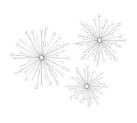 Deco 79 Arylc Wll Decr S/2, Metal, Black, S/3 16", 20", 24" W