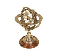 Deco 79 Brass Compass Armillary Globe, 11" x 8" x 8", Brass