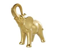 Deco 79 Ceramic Elephant Standing Sculpture, 10" x 4" x 11", Gold