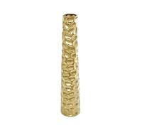 Deco 79 Ceramic Geometric Bubble Vase with Concaved Circles, 8" x 8" x 39", Gold