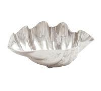 Deco 79 Decorative Bowl, Aluminum, Silver, 17" x 11" x 7"