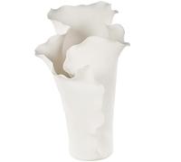 Deco 79 Decorative Ceramic Abstract Flower Vase Inspired Centerpiece Flower Vase for Home Decor 9 x 11 x 16 Inches Cream