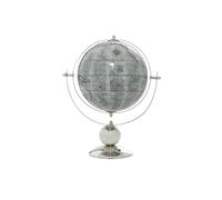 Deco 79 Decorative Globe with Stainless Steel Stand, Brown, 6" L x 9" W x 11" H