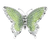 Deco 79 Eclectic Metal Butterfly Wall Decor, 21" x 2" x 16", Green