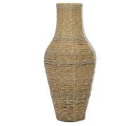 Deco 79 Faux Seagrass Handmade Tall Woven Floor Vase, 12" x 12" x 28", Brown