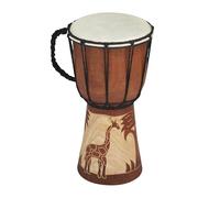 Deco 79 Handmade Wooden Drum Decorative Sculpture Djembe Home Decor Statue with Rope Accents Accent Figure 6 x 7 x 12 Inches Brown