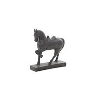 Deco 79 Horse Figurine Home, Art Decor Living Room, Office, Bedroom, Artificial Stone, Brown, 9" L x 3" W x 9" H