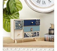 Deco 79 Jewelry Box, 13" L x 5" W x 10" H, Blue