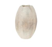 Deco 79 Magnesium Oxide Decorative Vase Antique Centerpiece Vase with Checkered Patterns, Flower Vase for Home Decoration 14" x 14" x 20", Cream