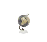 Deco 79 Marble Globe with Marble Base, 5" x 5" x 8", Black