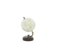 Deco 79 Metal PVC Globe 5" W, 9" H-24984, Wood, Yellow, 5" x 9"