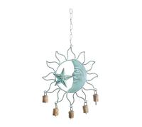 Deco 79 Metal Sun Moon Windchime 13" H, 11" W-26647, 13" x 11"