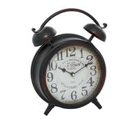 Deco 79 Metal Table Clock H, W-52510, Iron, Black, 13" by 10"
