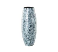 Deco 79 Mother of Pearl Handmade Vase, 8" x 8" x 19", Blue