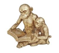 Deco 79 Polystone Monkey Decorative Sculpture Home Decor Statue, Accent Figurine 9" x 6" x 7", Gold
