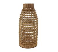 Deco 79 Rattan Handmade Decorative Vase Woven Centerpiece Vase with Open Framed Grid Design, Vase for Home Decoration 11" x 11" x 25", Brown