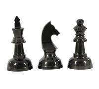 Deco 79 Sculpture, Aluminum, Dark Gray, 3 Pieces Small Size