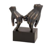 Deco 79 Sculpture, Artificial Stone, Black, 9" x 4" x 10"