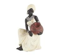 Deco 79 Sculpture, Artificial Stone, Cream, 6" x 6" x 10"