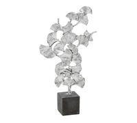 Deco 79 Sculpture, Artificial Stone, Silver, CONVENIENTLY Sized