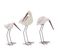 Deco 79 Sculpture, Iron, White/Red, 10, 12, 14 Inches