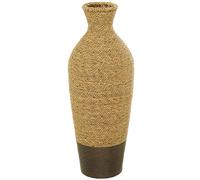 Deco 79 Seagrass Handmade Tall Woven Floor Vase, 10" x 10" x 28", Brown