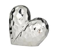 Deco 79 Statue and Sculpture Home, Art Decor Living Room, Office, Bedroom, Porcelain, Silver, 12" x 6" x 11"