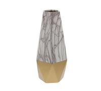 Deco 79 Vase, Stoneware, Gold, 6" x 6" x 14"