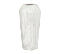 Deco 79 Vase, Stoneware, White, 6" x 7" x 14"