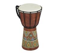 Deco 79 Wood Drum Handmade Djembe Sculpture with Rope Accents, 7" x 7" x 12", Brown