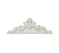 Deco 79 Wood Floral Carved Arabesque Wall Decor, 39" x 3" x 14", White