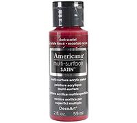 Deco Art Acrylics Multi-Purpose Paint, Dark Scarlet Satin,Red,59 ml (Pack of 1)