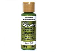 DecoArt Acrylic Metallic Paint – Americana Festive Green, 59 ml (Pack of 1)