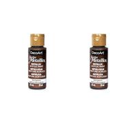 Deco Art Americana Acrylic Metallic Paint, Rich Expresso, Brown, 59 ml (Pack of 2)