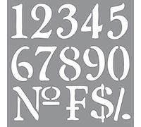Deco Art Americana Decor Stencil x 12-inch-Olde World Numbers, None, Extra Large, One Size