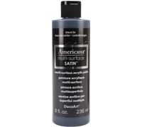 Deco Art Americana Multi-Surface Satin Acrylic 8oz-Black Tie, Other, Multicoloured