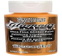 Deco Art Glamour Dust Glitter Paint, Tiger Orange,4 x 1.38 x 1.38